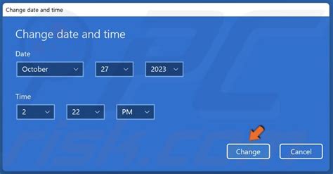 correct time and date.